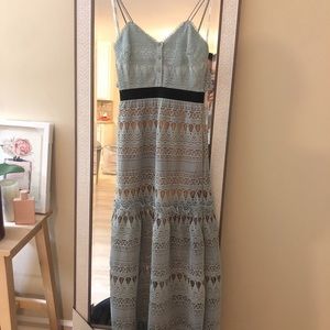 Self-portrait Tear Drop Maxi Dress